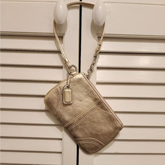 Coach Handbags - Coach Gold wristlet